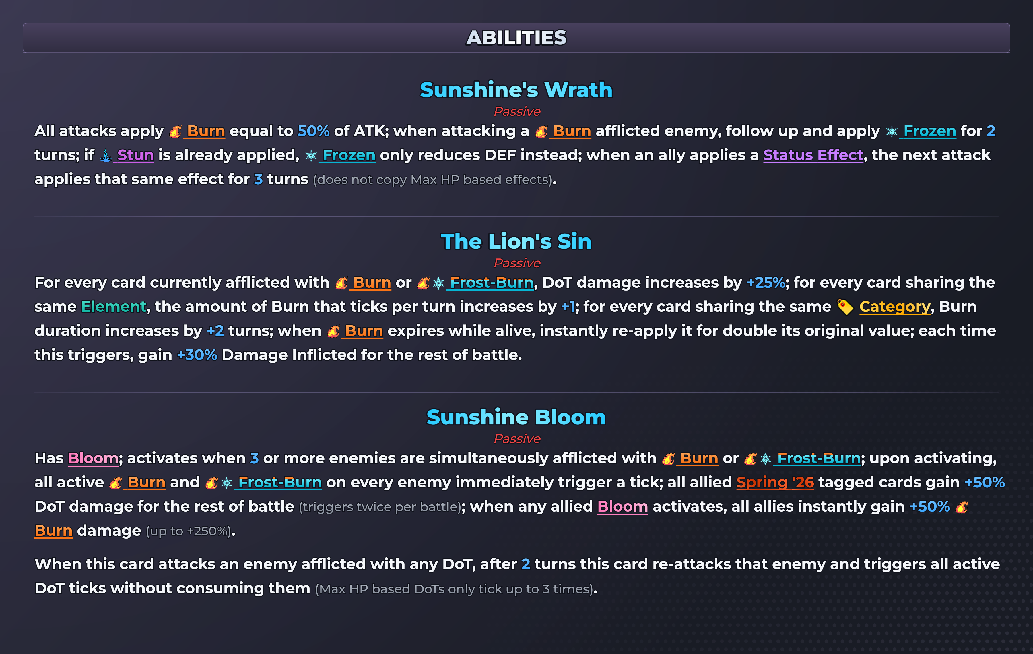 A Vow of Life; Escanor & Merlin abilities