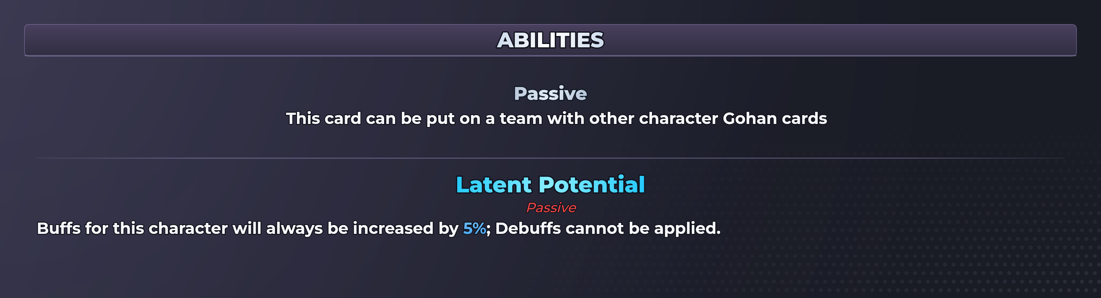 Gohan abilities