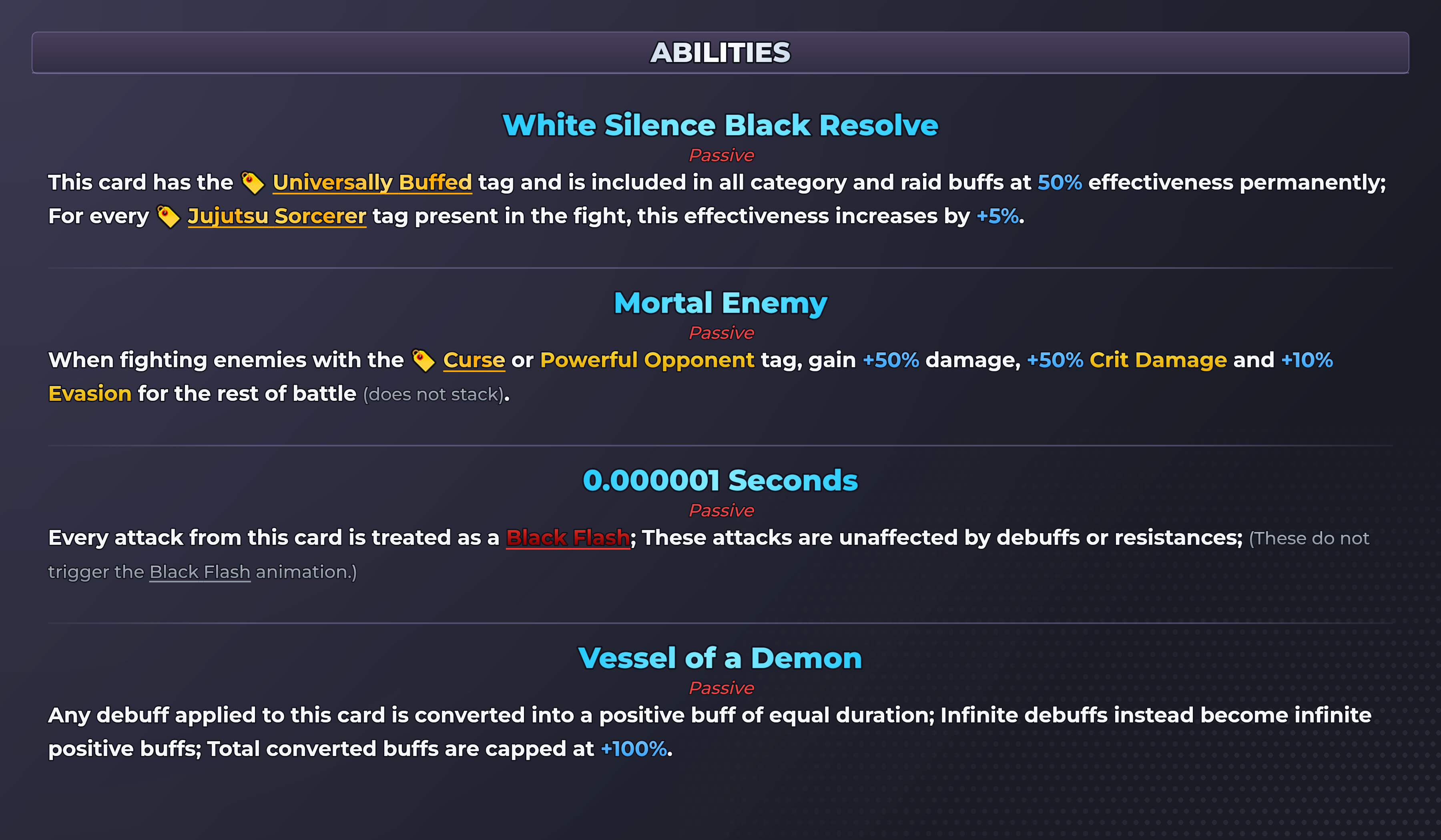 Itadori Yuji; Sparks of Black abilities