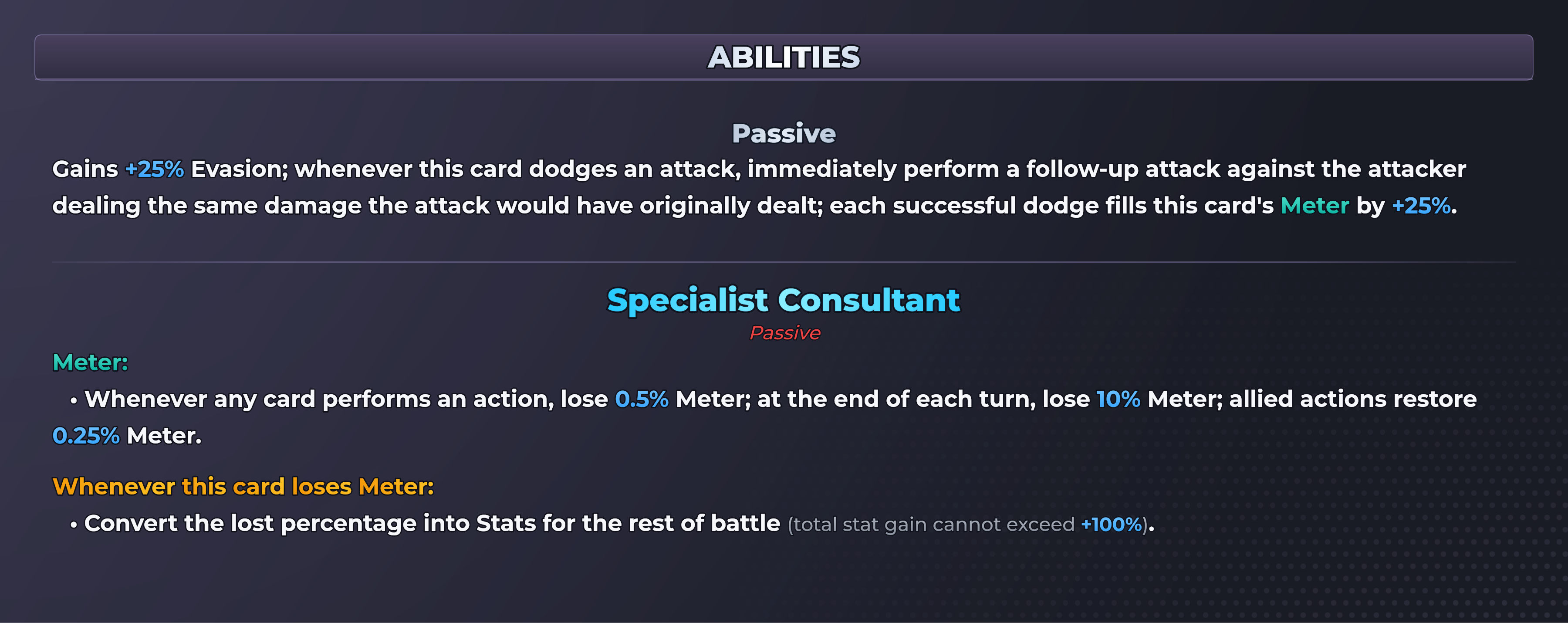 Nameless Operative abilities