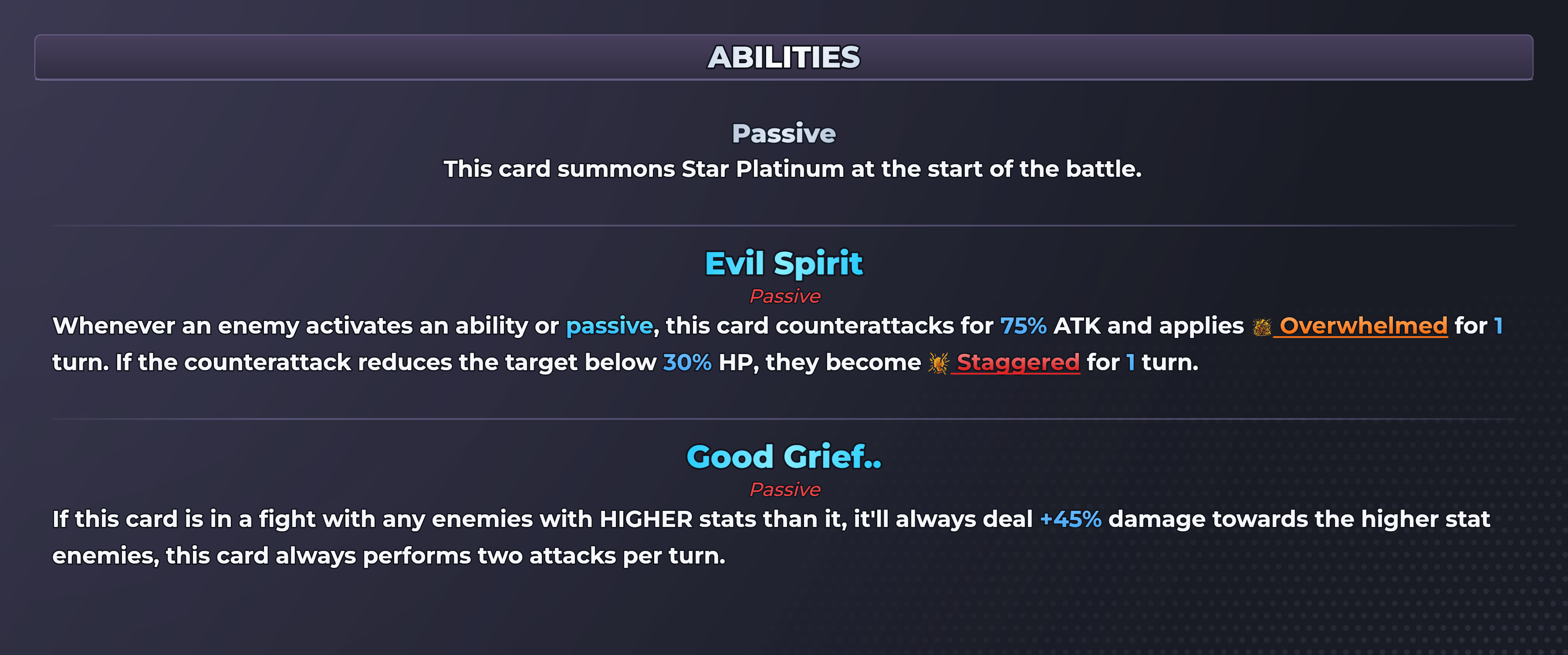 Jotaro abilities