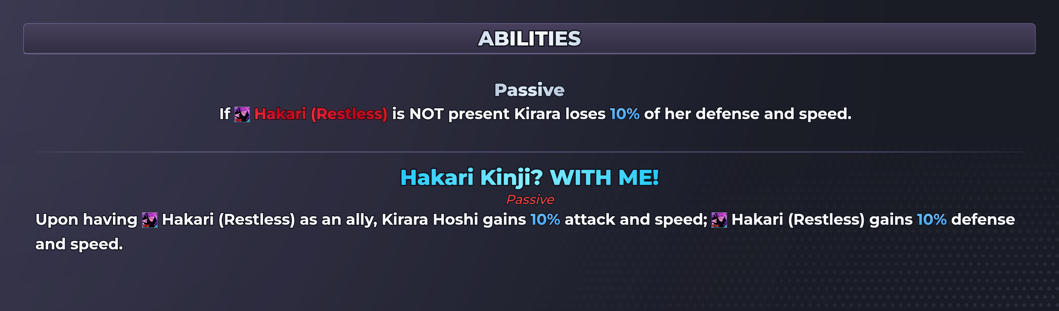 Kirara Hoshi abilities