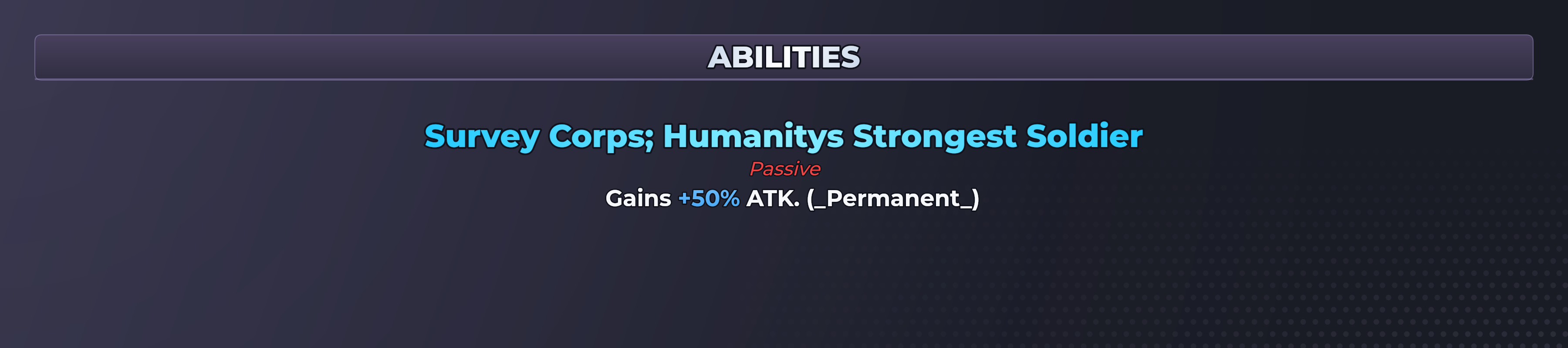 Levi abilities