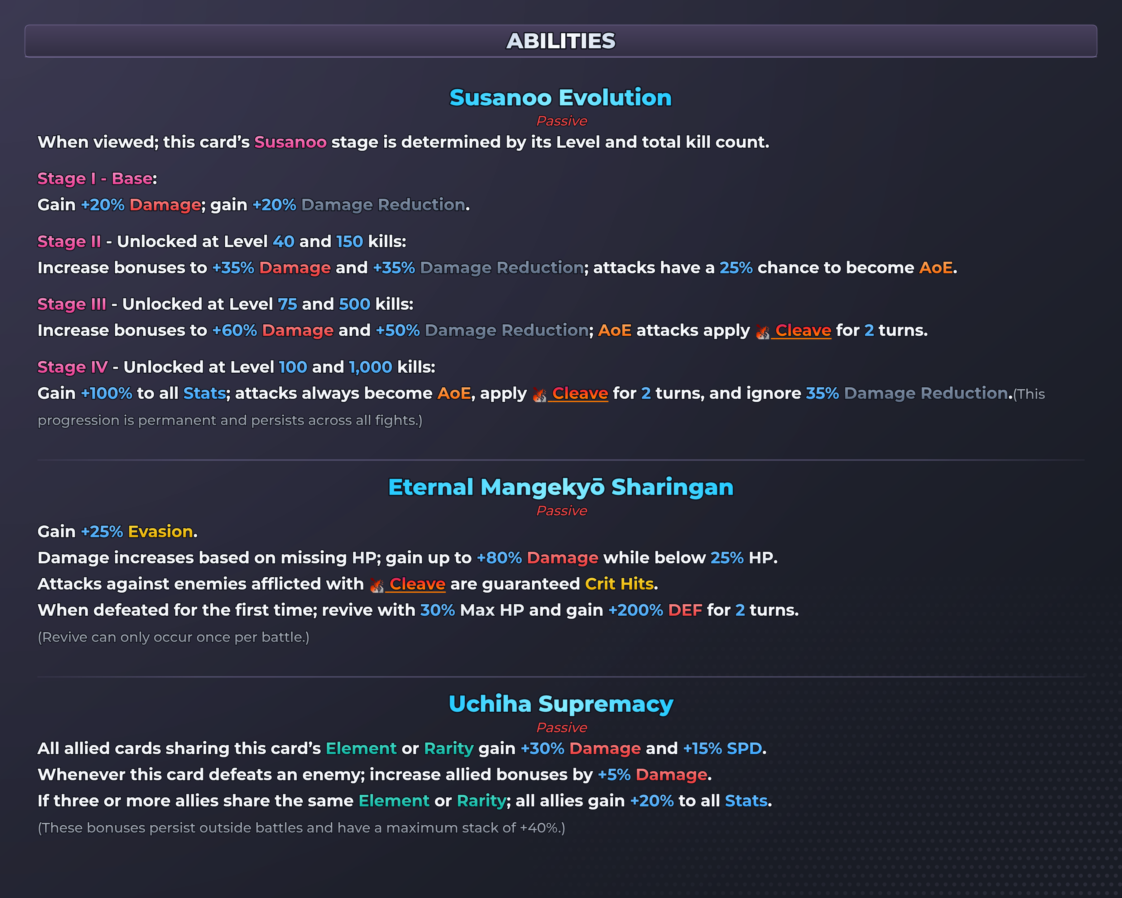 Madara (Eternal) abilities