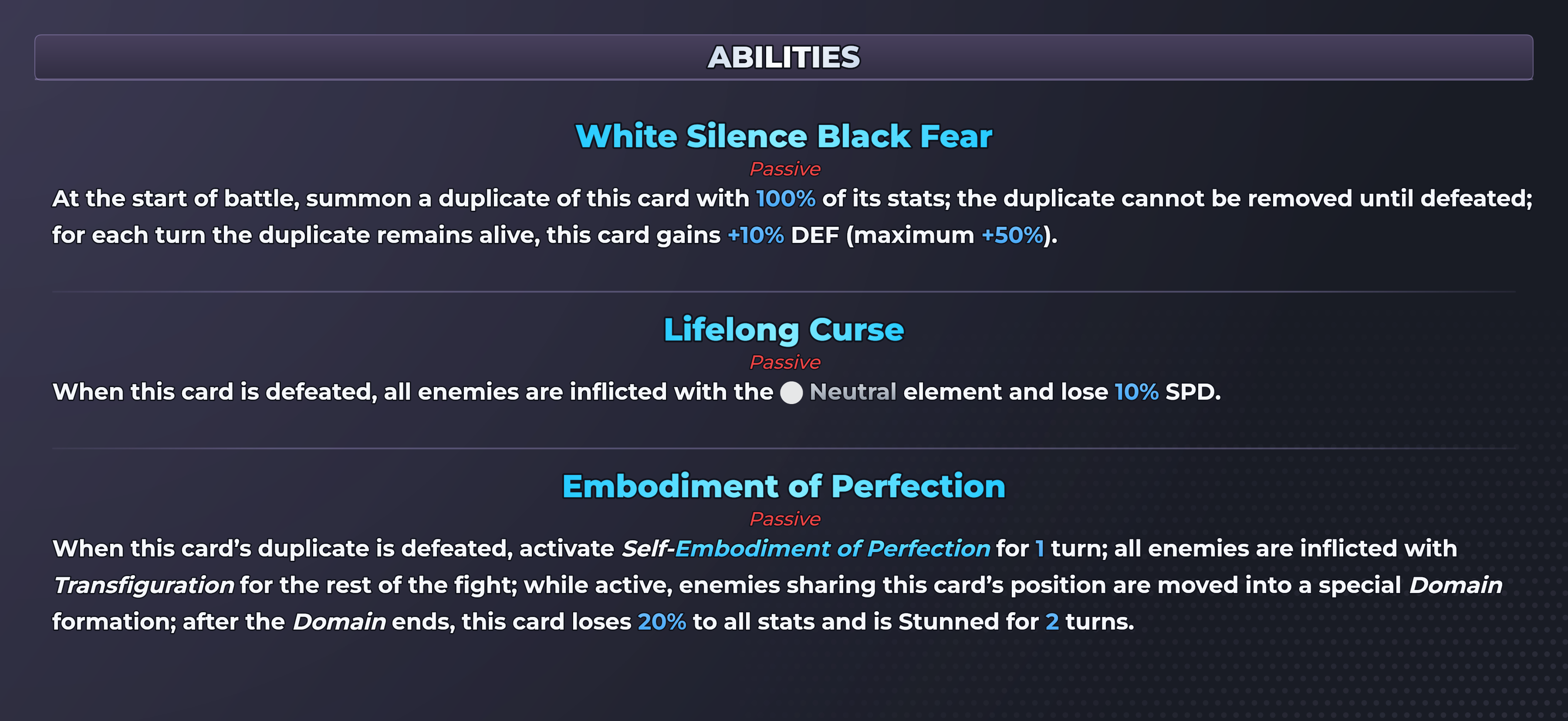 Mahito; Distortion of the Soul abilities