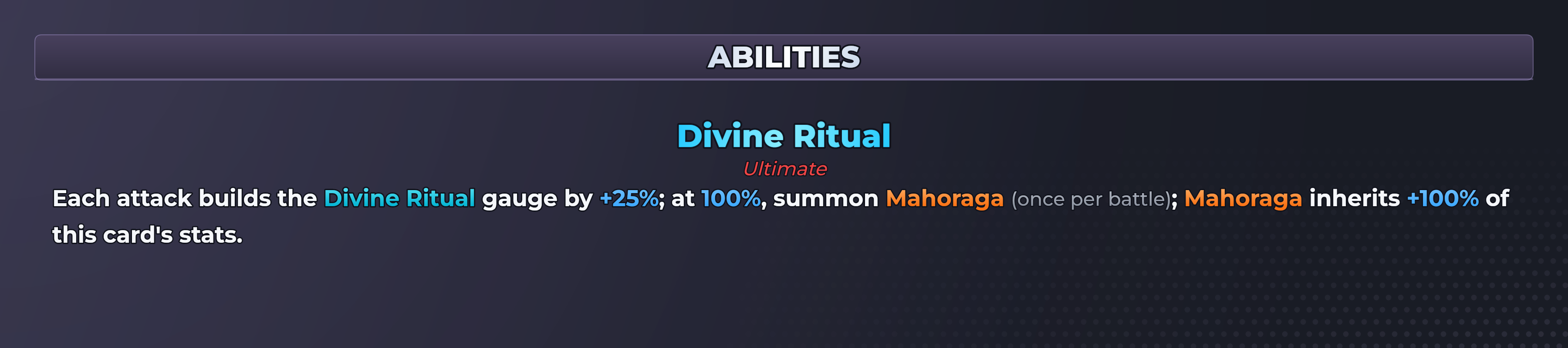 Megumi Fushiguro (Insane) abilities