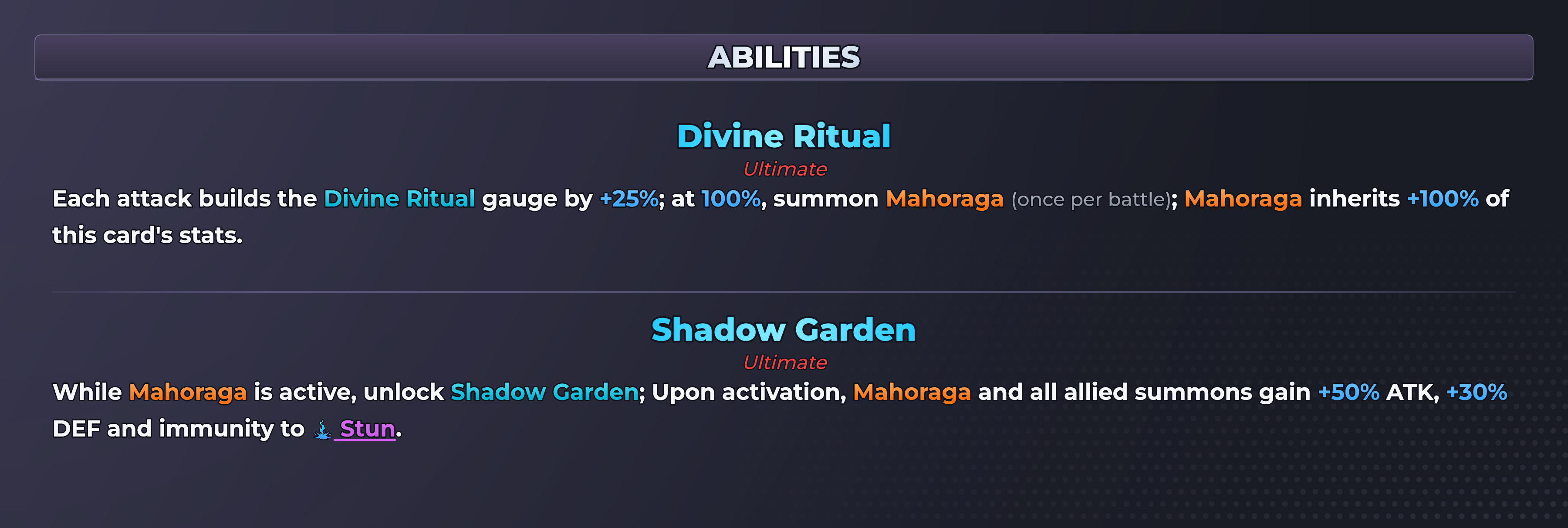 Megumi (Sacred Treasure) abilities