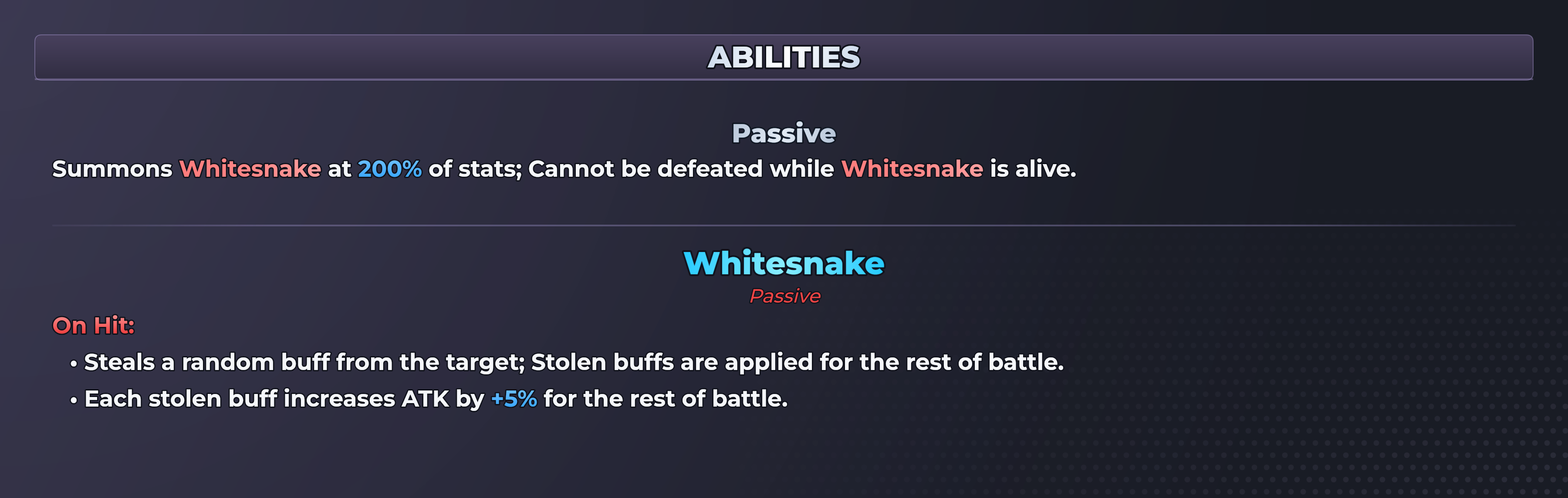 Pucci; White-Snake abilities