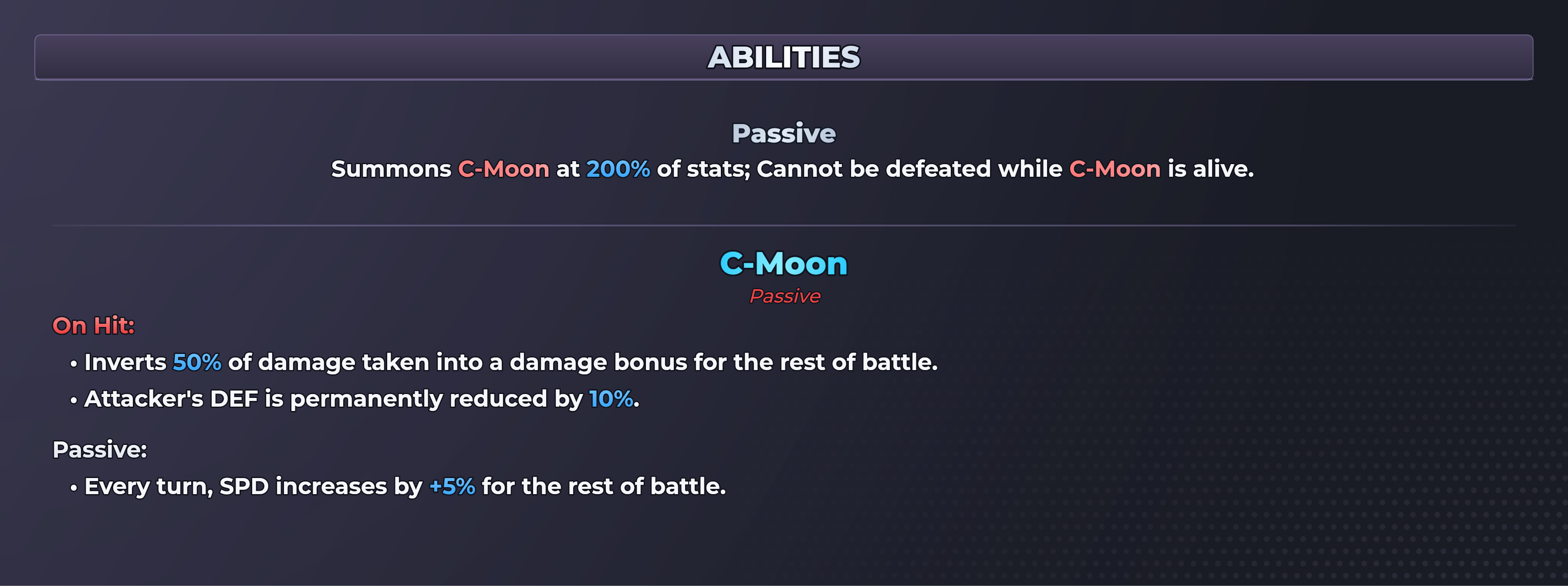 Pucci; C-Moon abilities