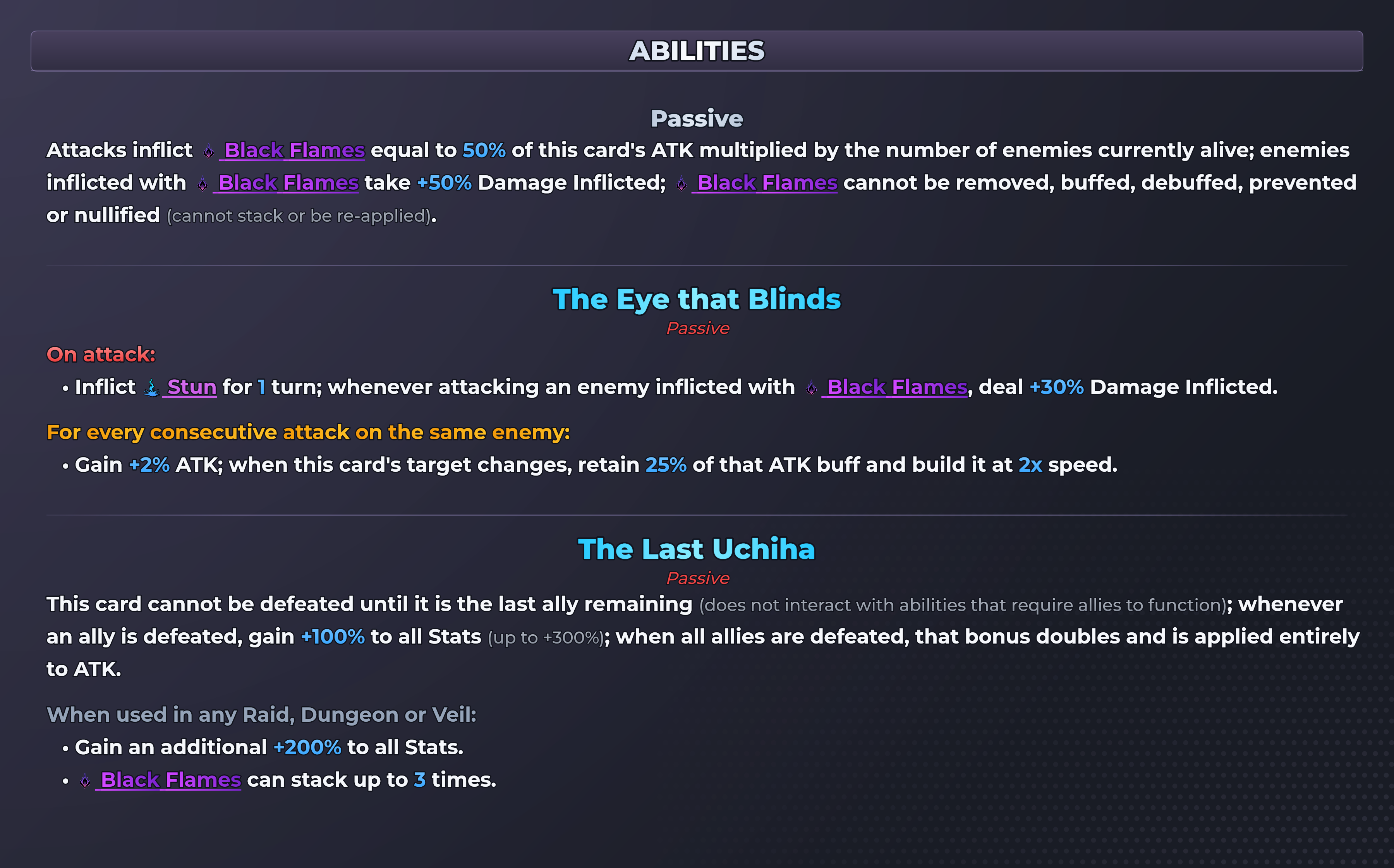 Sasuke (Eternal) abilities