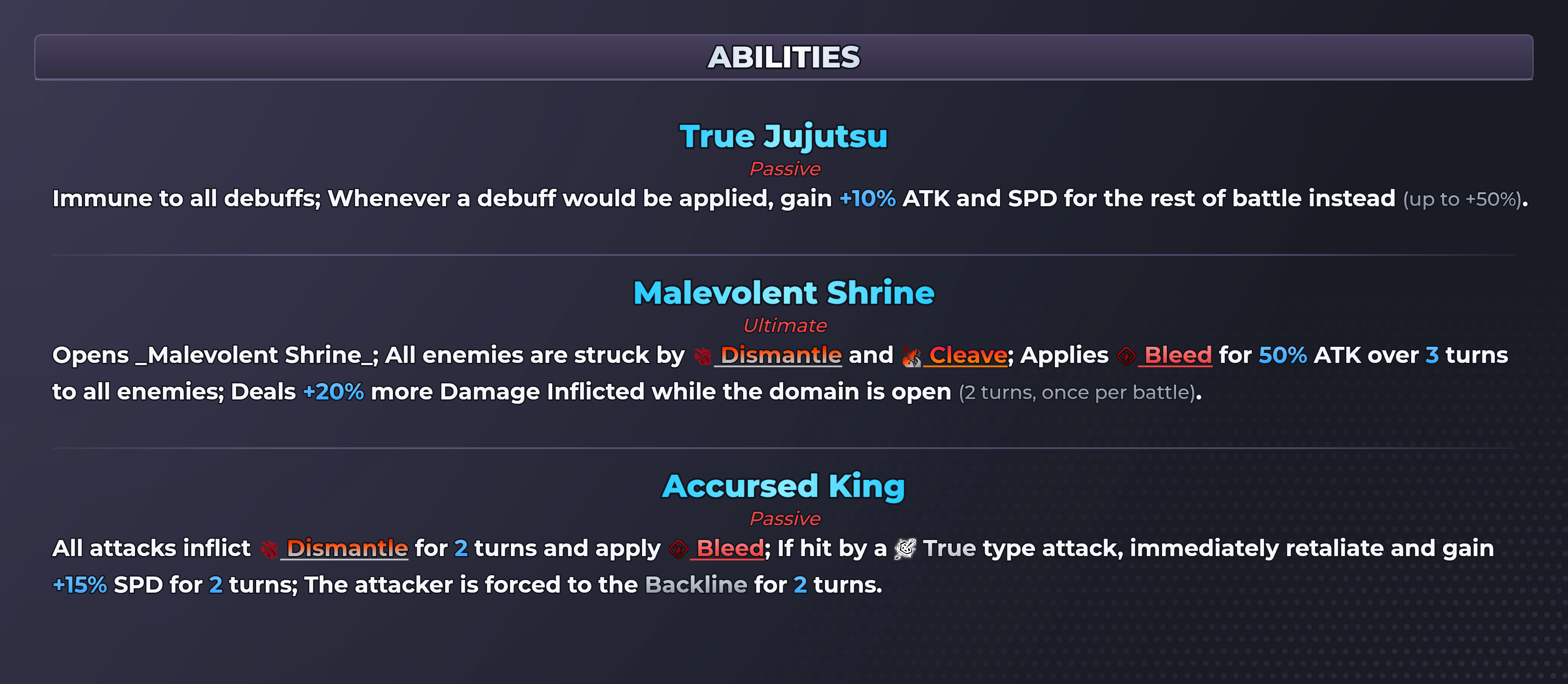 Sukuna (Malevolence) abilities