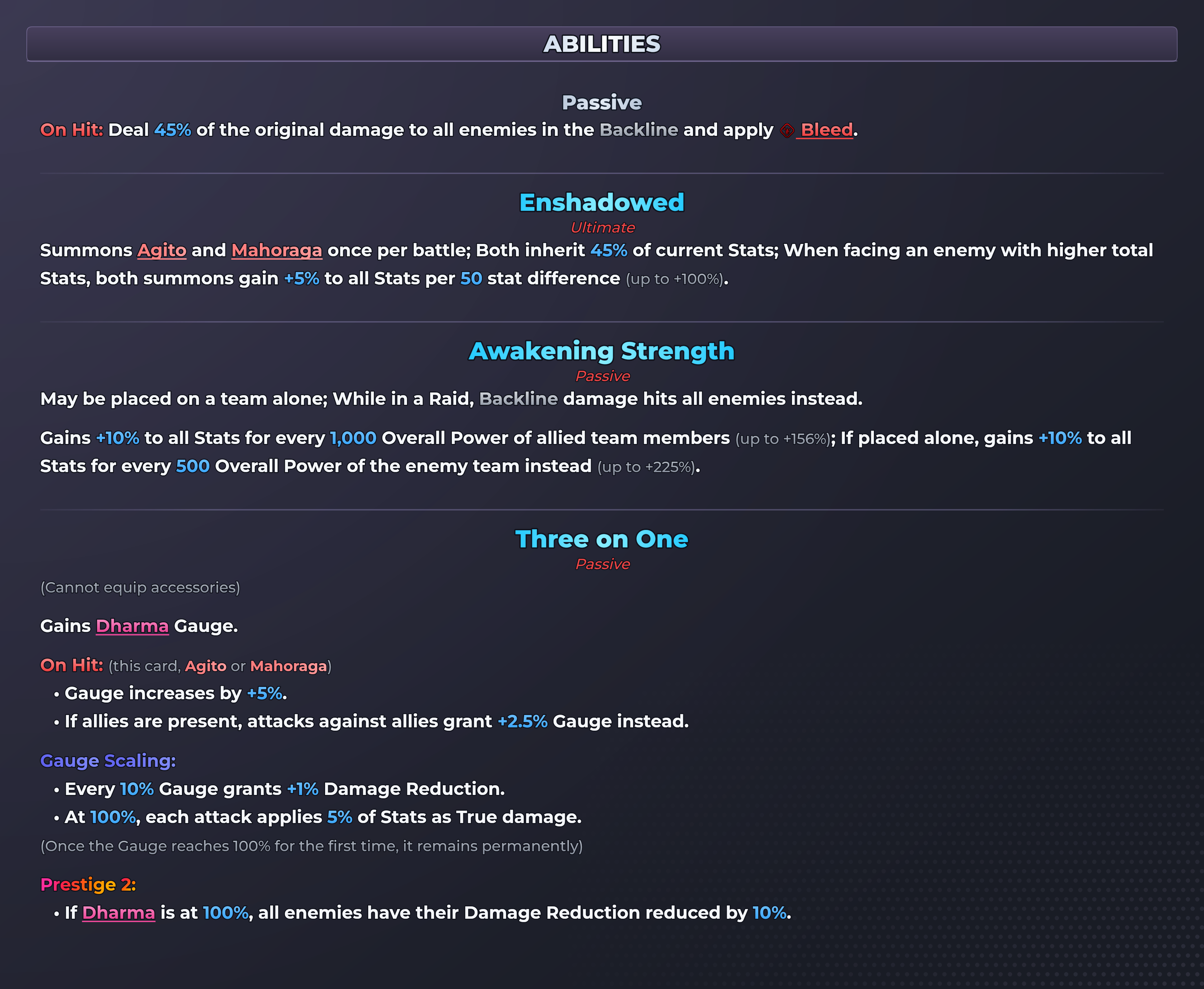 Sukuna; Enshadowed abilities