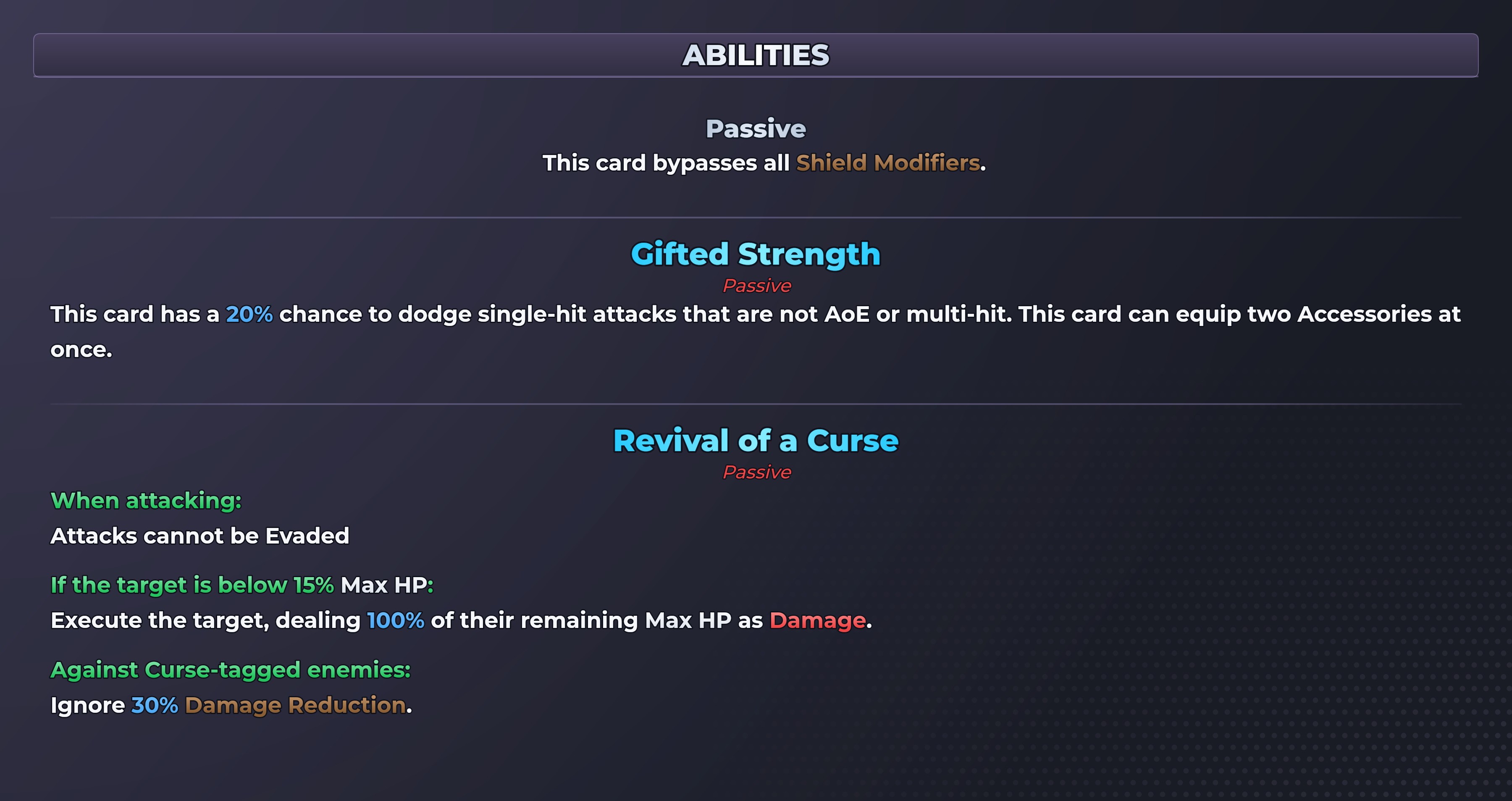 Revival of a Curse; Toji abilities